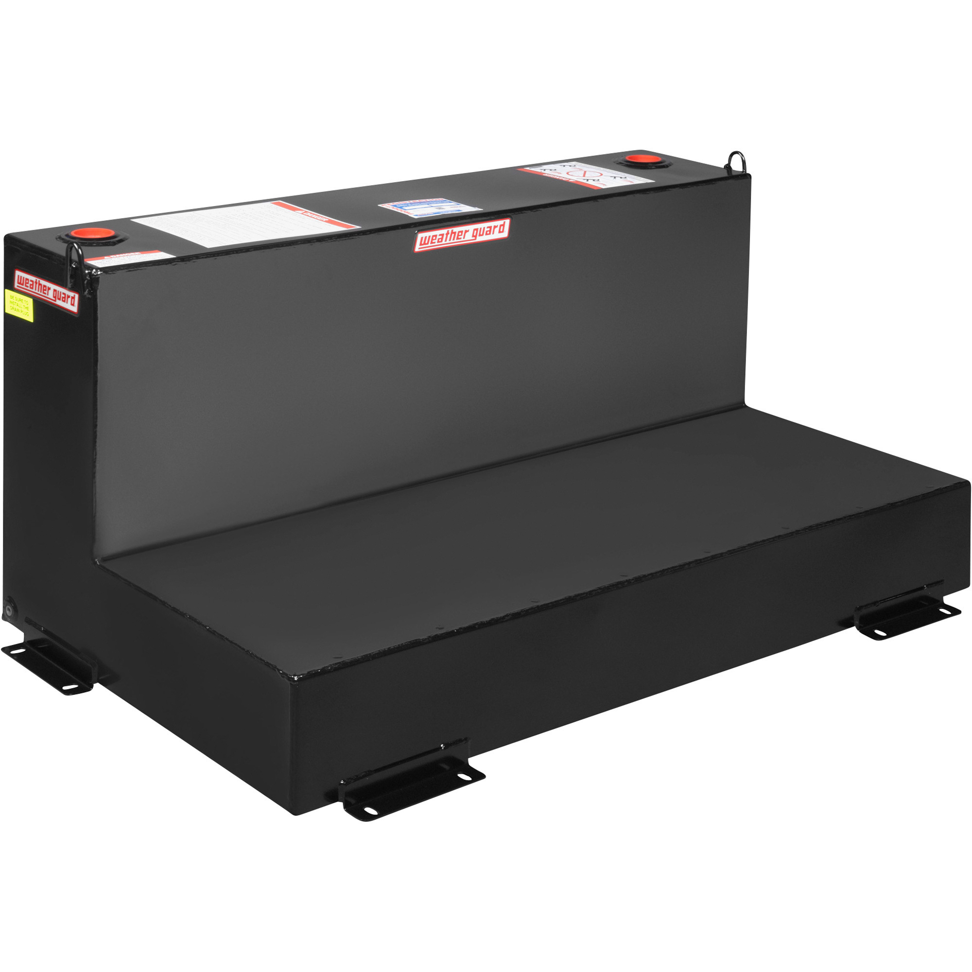 Weather Guard L-Shaped Steel Diesel Fuel Transfer Tank, 90-Gallon, Gloss Black, Model# 354-5-02